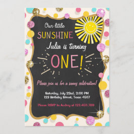 Sunshine Lemonade Geburtstagsparty Einladung Pink