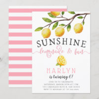 Sunshine Lemonade und Fun Girl's Geburtstagsparty