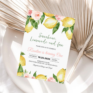 Sunshine Lemonade und Fun Lemon Geburtstag Einladung