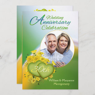 Sunshine Liebe 3oth Wedding Anniversary Party Foto Einladung