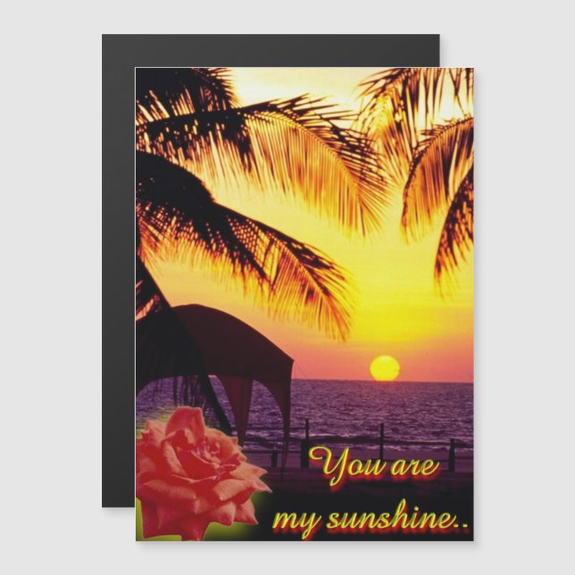 Sunshine Liebe Magnetkarte (Vorne/Hinten)