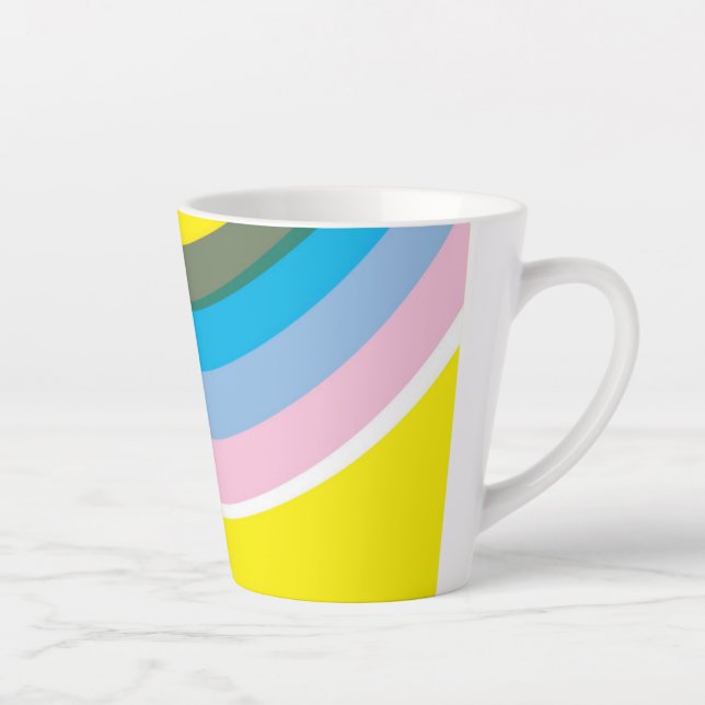 Sunshine, Lollipops und Rainbows Latte Tasse (Rechts)