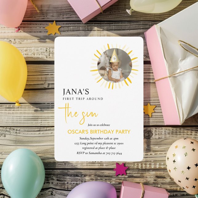 Sunshine macht eine Geburtstagsparty Einladung (Von Creator hochgeladen)
