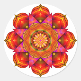 Sunshine Mandala Runder Aufkleber