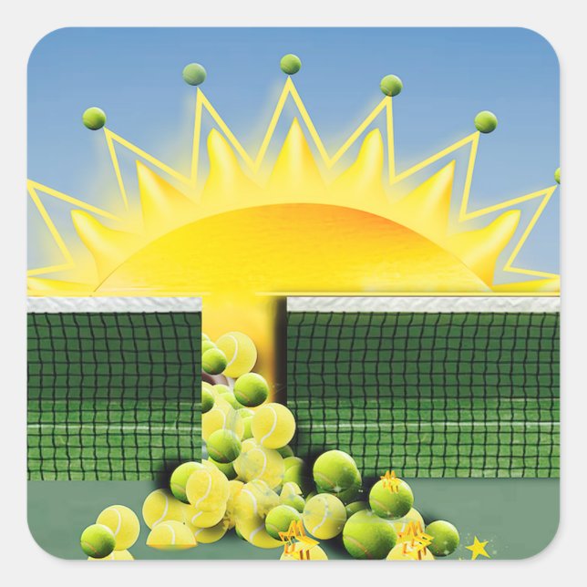 SUNSHINE MATCH QUADRATISCHER AUFKLEBER (Vorderseite)