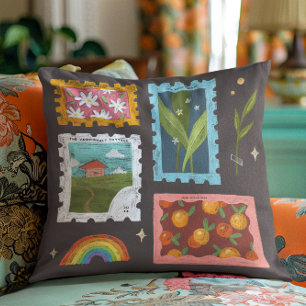 Sunshine Meadows   Stilvolle Familienname Monogram Kissen