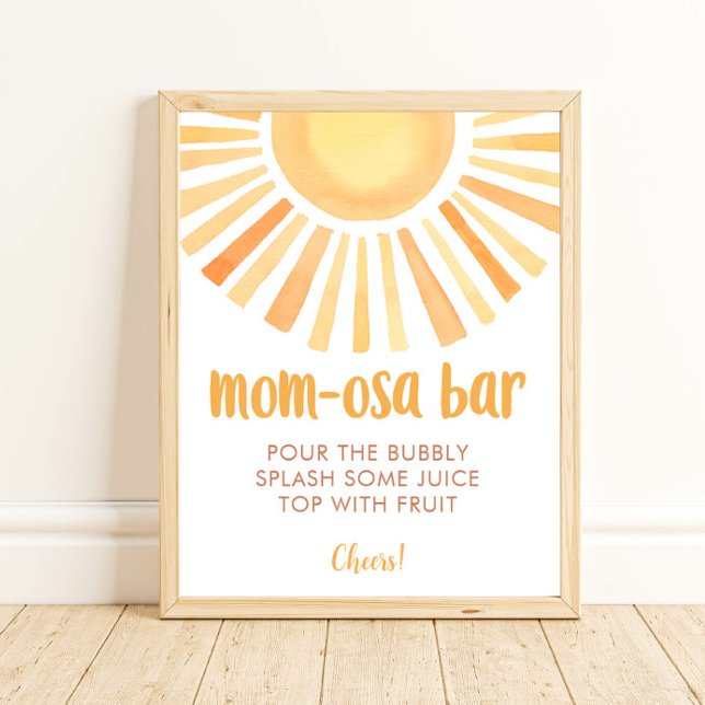 Sunshine Mom-osa Bar, geschlechtsneutrale Babydusc Poster (Von Creator hochgeladen)
