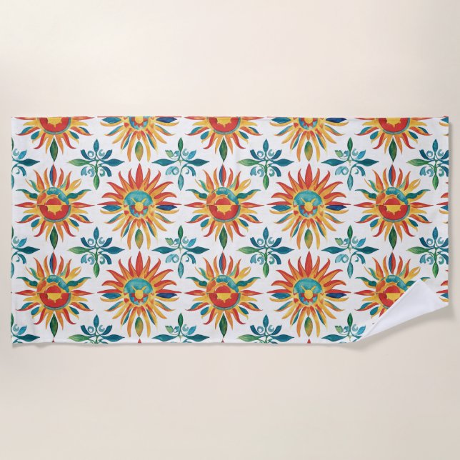 Sunshine Motif Strandtuch (Vorderseite)