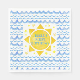 Sunshine Ocean & Stars Geburtstag Napkins - 1. Rei Serviette