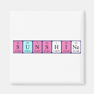 Sunshine Periodenmagnet Magnet