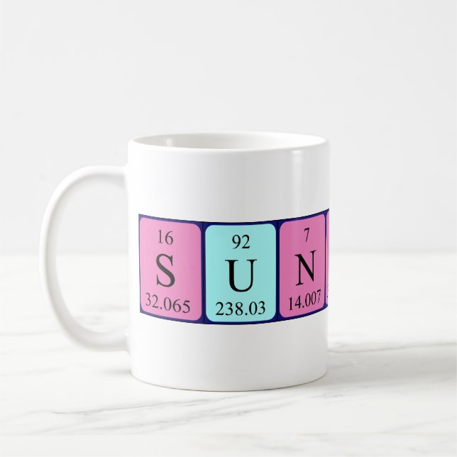 Sunshine Periodenname Tasse (Links)