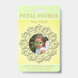 Sunshine Petal Patrol Flower Abzeichen Ausweis