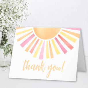 Sunshine Pink Sun Vielen Dank Dankeskarte
