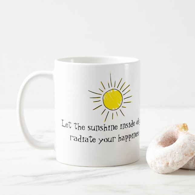 Sunshine quote mug kaffeetasse (Mit Donut)