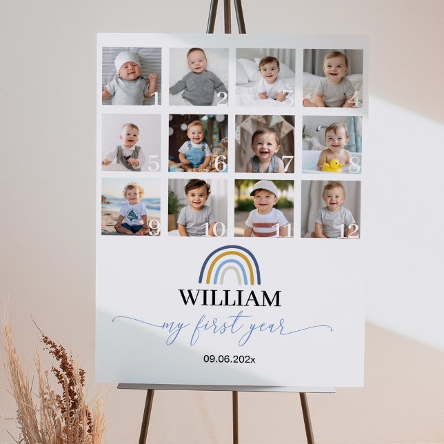 Sunshine Rainbow Birthday Foto Milestone Poster (Von Creator hochgeladen)