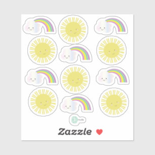 Sunshine Rainbow Kawaii Collection Planner Aufkleber