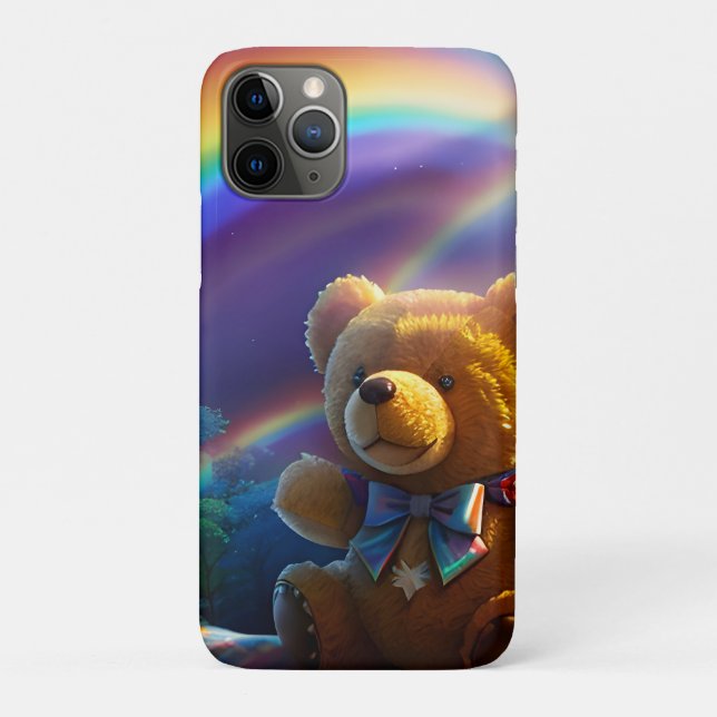 Sunshine Rainbow Teddy Bear Wonderland Case-Mate iPhone Hülle (Rückseite)