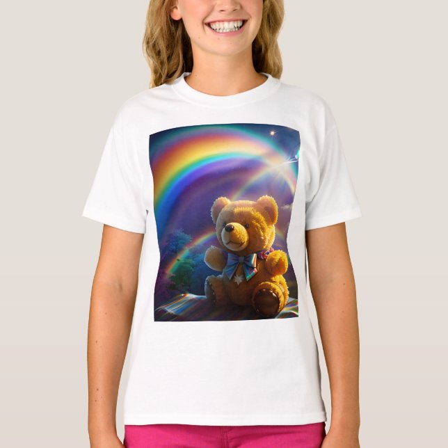 Sunshine Rainbow Teddy Bear Wonderland T-Shirt (Vorderseite)