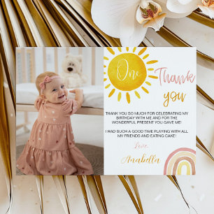 Sunshine Rainbow Vielen Dank Card Boho Birthday Dankeskarte