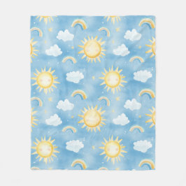 Sunshine Rainbows und Bright Sky Cosy Blanket Fleecedecke