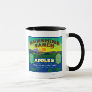 Sunshine Ranch Apple Label - Wapato, WA Tasse