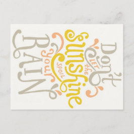 Sunshine & Regen Postkarte