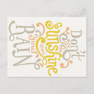 Sunshine & Regen Postkarte