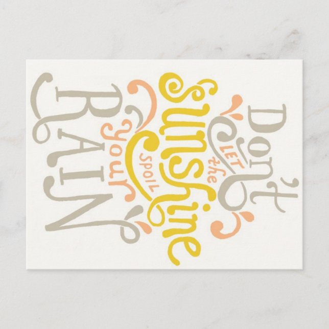 Sunshine & Regen Postkarte (Vorderseite)
