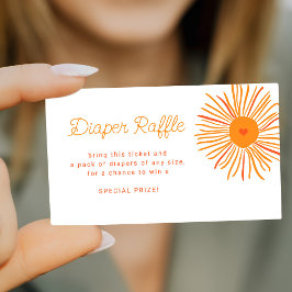 Sunshine Retro Baby Dusche Windel Preisgeld verlos Begleitkarte