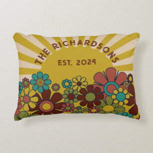Sunshine Retro Garden Vintag 60er 70er Personalisi Dekokissen