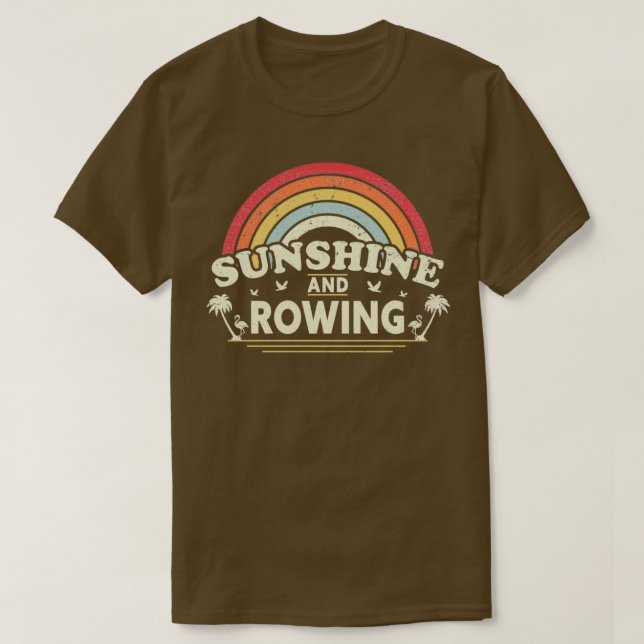 Sunshine Rowing Design für Damen oder Herren Retro T-Shirt (Design vorne)