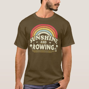 Sunshine Rowing Design für Damen oder Herren Retro T-Shirt
