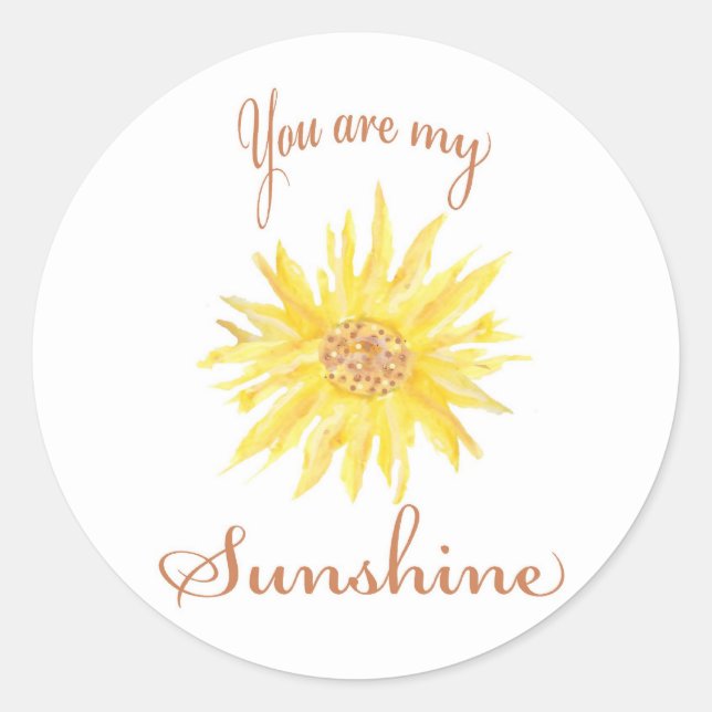 Sunshine Runder Aufkleber (Vorderseite)