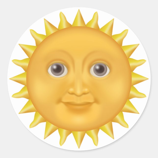 Sunshine Runder Aufkleber (Vorderseite)