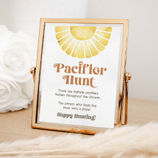 Sunshine Schnuller Hunt Boho Sun Baby Duschzeichen Poster