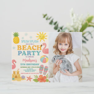 Sunshine & Sea Beach Geburtstag Einladung für Kind