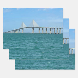Sunshine Skyway Bridge Tampa Florida Foto Geschenkpapier Set