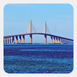 Sunshine Skyway Brücke Quadratischer Aufkleber