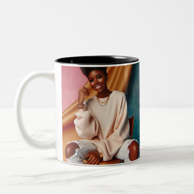 "Sunshine & Slay"-Tasse Zweifarbige Tasse (Links)