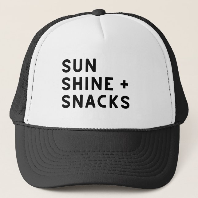 SUNSHINE + SNACKS women's t-shirt Truckerkappe (Vorderseite)