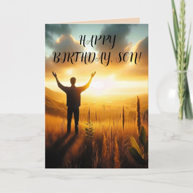 SUNSHINE SON BIRTHDAY CARD DANKESKARTE (Vorderseite)