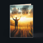 SUNSHINE SON BIRTHDAY CARD DANKESKARTE<br><div class="desc">Wenn dein Junge dein Sonnenschein ist,  ist das die Geburtstagskarte für ihn.</div>