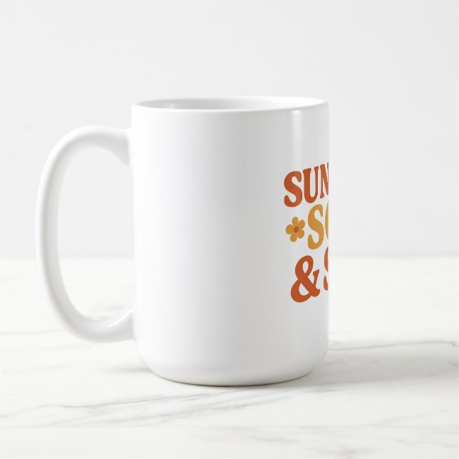 Sunshine Soul & Sass Retro 70er-Inspiriert fett-Zi Kaffeetasse (Links)