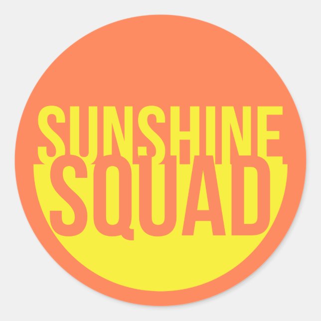 Sunshine Squad Runder Aufkleber (Vorderseite)