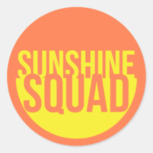 Sunshine Squad Runder Aufkleber