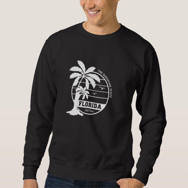 Sunshine Staat Florida South Beach Hallo Sommer Vi Sweatshirt (Vorderseite)