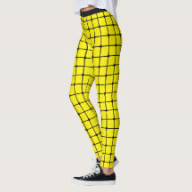 Sunshine Style: Gelbes Netz Design Frauen Leggings