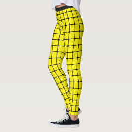 Sunshine Style: Gelbes Netz Design Frauen Leggings