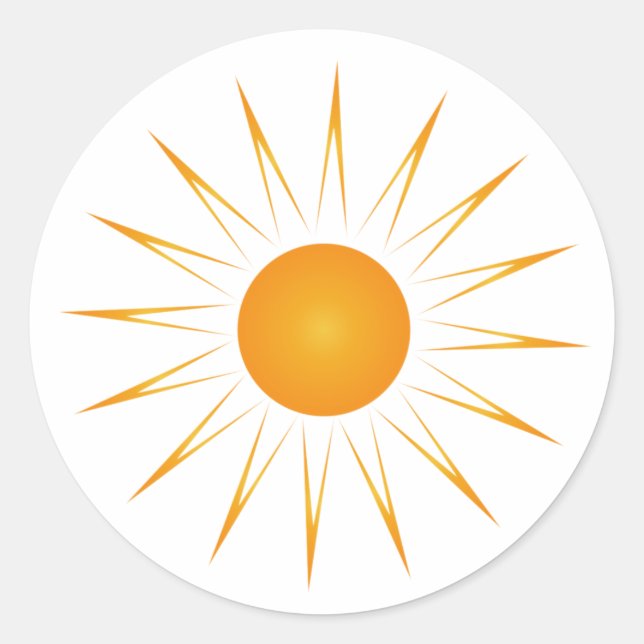 Sunshine - Sun Classic Round Sticker (Vorderseite)