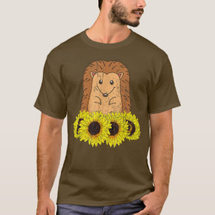 Sunshine Sunflower Animal Igel Gelbe Blume S T-Shirt